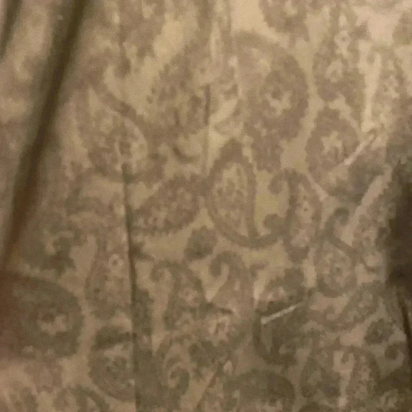 Mens Structure button up long sleeve with pocket in brown with a paisley design - Picture 2 of 10